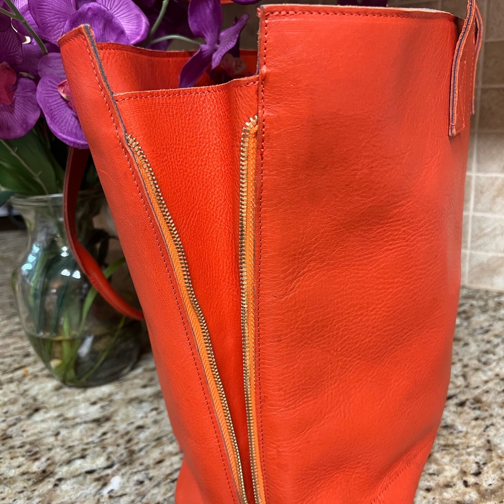 TERRIDA Solar Bag Tote Shopper Genuine Leather Made In Italy.!! - Picture 5 of 10